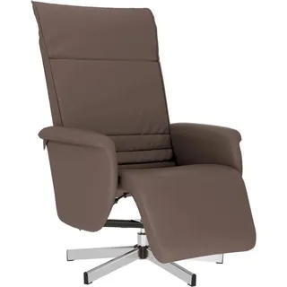 Relaxsessel mit Fußteil Braun Kunstleder - Braun