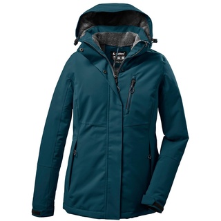 KILLTEC Damen Outdoorjacke Funktionsjacke mit abzippbarer Kapuze KOW 140 WMN Jckt wasserdicht, Winddicht, atmungsaktiv 00834-petrol 42