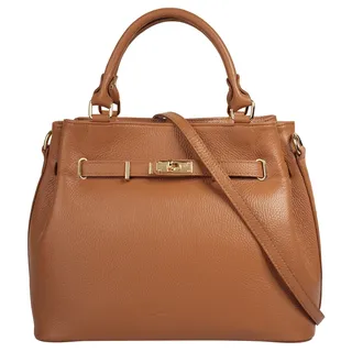 Samantha look Henkeltasche Leder Brown
