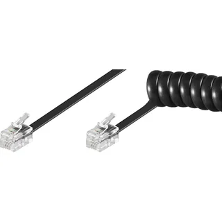 goobay 68002 Telefonkabel 4 m Schwarz