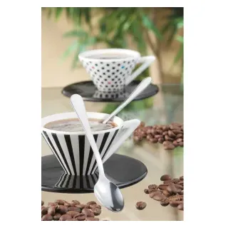 Esmeyer SYLVIA Moccalöffel, Löffel aus Edelstahl 18/0, poliert, 1 Packung= 6 Stück