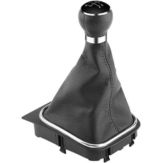 Qiilu 5-Gang-Schaltknauf für den Kofferraum, Schaltmanschette, für manuelle und automatische Gangschaltung, Ersatz für Golf 6, MK5, MK6, Jetta 2005–2014