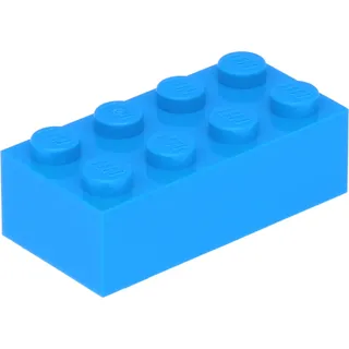 50 Stück LEGO, Teil Nr. 3001 in Dunkles Azurblau (Dark Azure)