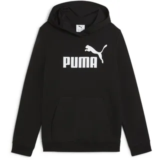 Kapuzensweatshirt PUMA "ESS NO. 1 LOGO HOODIE TR G", Damen, Gr. 152, schwarz (puma schwarz), Sweatware, Obermaterial: 68% Baumwolle, 32% Polyester, bedruckt, regular fit normal, angesetztes Bündchen, Sweatshirts Kapuzensweatshirt, für Jugendliche, mit verstellbarer Kapuze, mit Kängurutasche