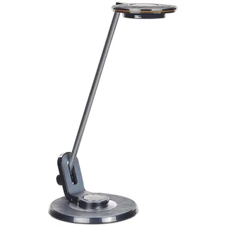 Beliani Schreibtischlampe Corvus 19/19/45 cm , Silberfarben , Metall , LED integrated , 19x45x19 cm , Lampen & Leuchten, Innenbeleuchtung, Schreibtischlampen
