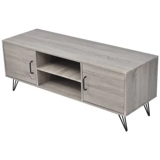 vidaXL TV-Schrank Lowboard 120x40x110 cm Grau Metall