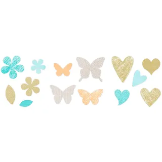 ZUG 3er Set dicke Matrizen Blumen Schmetterlinge Herzen