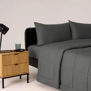 Bassetti Steppdecke für Doppelbett, grau, Stoff 100% Baumwolle und Füllung 100% Polyester, 260 x 260 cm