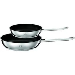 Pfannen-Set RÖSLE "PUREELEMENTS 2-tlg. PTFE ProResist", silberfarben, Pfannen, Pfannen-Set