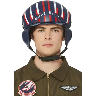 Smiffy’s Top Gun Maverick Helm, navy blau, Helm mit verstellbarem Visier & Kinnriemen