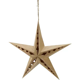 Dekostern AM DESIGN "Weihnachtsstern, Weihnachtsdeko", beige (natur), Ø:50cm, Papier, Dekosterne, Dekostern, Papierstern