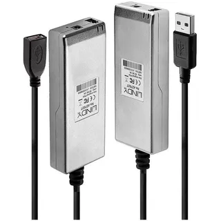 Lindy USB 2.0 MM LWL/Fibre Optic Extender 200m Multi Mode Fibre, Router