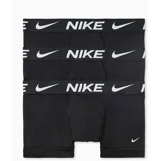 Trunk NIKE UNDERWEAR "TRUNK 3PK", Herren, Gr. XXL, 3 Stk., schwarz, Jersey, Obermaterial: 92% Polyester, 8% Elasthan, körpernah, Unterhosen Trunk, mit Logo-Elastikbund