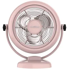 Cecotec - Tischventilatoren EnergySilence 800 RetroDesk Pink, 20 W Leistung, Durchmesser 20 cm, 3 aerodynamische Flügel, 2 Geschwindigkeiten, robuste und stabile Basis, Pink