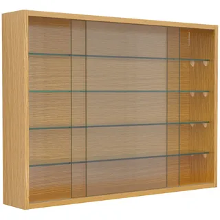 VCM Mid.you Hängevitrine Drivalo Honigeiche, Glas 4 Fächer, 75x55x12 cm hängend Wohnzimmer, Wohnwände, Vitrinenschränke