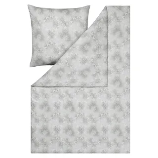 Mako Interlock Jersey Bettwäsche Set Amalie Silber 135 x 200 cm - Silber