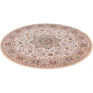 THEKO Wollteppich »Dolna - 859« rund 10 mm Höhe Kurzflor, reine Wolle, Orient-Optik, beige