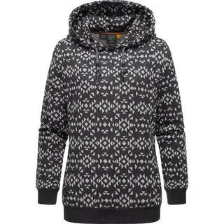 Hoodie RAGWEAR "Hoodie Cinda", Damen, Gr. L, grau (dunkelgrau), Obermaterial: 70% Baumwolle CO. 30% Polyester PES., Sweatshirts Hoodie
