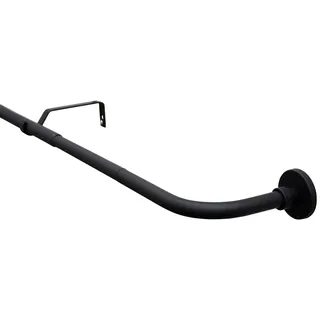 GARDINIA Gardinenstangen Set Lisa 1-läufig Ø 19 mm 180 cm schwarz