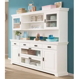 Home Affaire Buffet Rügen FSC® zertifiziertes Massivholz 180 x 168 x 40 cm Weiß