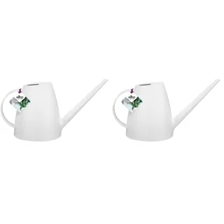 Elho Brussels Giesskanne 33 - Gießkanne für Züchten und Ernten - Ø 33.0 x H 17.0 cm - Weiss (Packung mit 2)