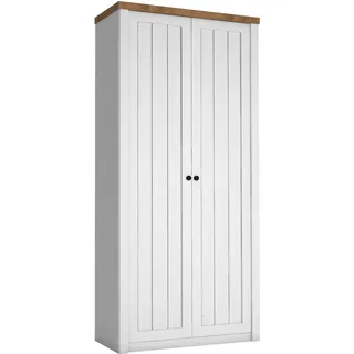 TKmoebel Schrank Kleiderschrank S2D PROWANSJA - Weiß