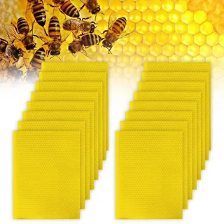 20 Stück Bienenwachskerzen, 20 * 20cm Bienenwachsplatten Für Kerzen, Wachsplatten Für Imkerei,Machen Sie Ihre Eigenen Kerzen,Zur Kerzenherstellung, Basteln, Weihnachtskerzen
