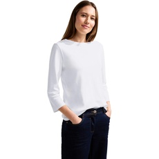 Bild Damen Basic Boatneck T-Shirt, White, XL