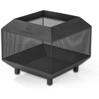 Landmann Feuerschale Feuerkorb Cube 44x44cm schwarz Feuerstelle Stahl 4 Beine