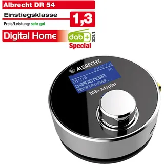 Albrecht DR54 Audio Adapter in schwarz, silber