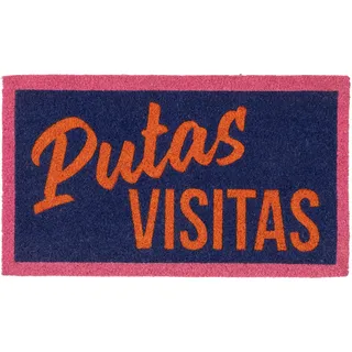 FISURA - Fußmatte Girl Power. Kokosnuss-Fußmatte mit Rutschfester PVC-Rückseite. Lustige Welcome Mat. Handbemalt. 60 cm x 40 cm, Potere Alle Ragazze, Rosa (Visitas, Rose)