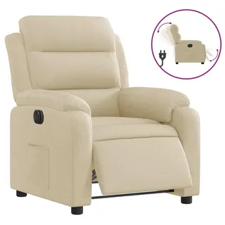 vidaXL Relaxsessel Elektrisch Creme Stoff - Creme