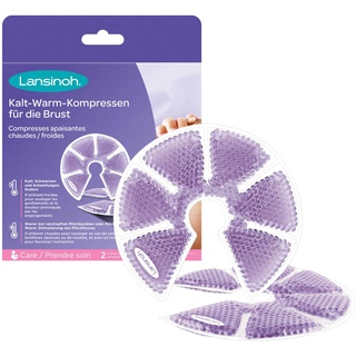 Lansinoh 3-in-1 Thermoperlen - Kühlpads & Wärmekissen für die Brust - mit Milchpumpe kombinierbar- 2 Stück inkl. Schutzvlies | 2 Stück (1er pack)