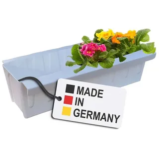 Europaletten Blumenkasten Weiß Pflanzkasten zum an- & Einhängen Blumentopf