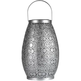 Pauleen Laterne Metall Ø 18,2 cm x 18,2 cm x 27,5 cm 1 Stk. Silber