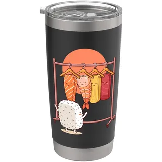 Funny Sushi Rice Character Shopping for Neta Outfits Cute Doppelwandiger Edelstahl-Thermobecher