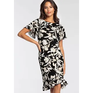 Laura Scott Jerseykleid, mit femininen Blumen-Print - NEUE KOLLEKTION, schwarz