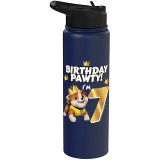 Offizielles Paw Patrol Rubble Birthday Pawty I'm 7 Party Stainless Steel Insulated Water Bottle