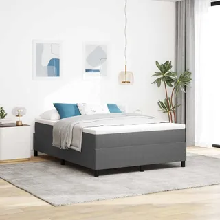 vidaXL Plattformbettgestell Hellgrau 140 x 190 cm Cordstoff - Hellgrau