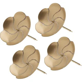NKlaus 4X Adventskranz Lotos Kerzenteller Ø8cm Messing Gold Kranzteller Weihnachtsdeko 10649