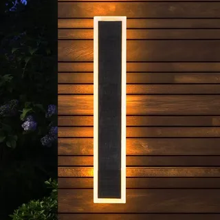 esotec Moderne Solar-Wandleuchte Smartlight 50 cm METALL outdoor IP65 102652 - Schwarz