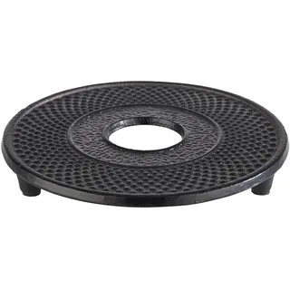 APS 10993 Untersetzer "ASIA", für Stövchen, Ø 13,5 cm, Höhe 1,5 cm, mit Antirutsch-Füßchen, Gusseisen, schwarz