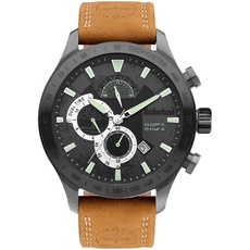 Timberland Herren Analog Quarz Uhr mit Leder Armband TDWGF2100202
