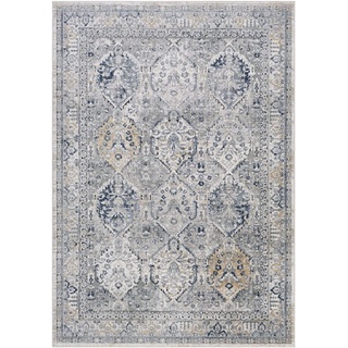 Surya Mayfair Vintage Teppich - Teppich Wohnzimmer, Esszimmer, Flur, Rugs Living Room - Boho Teppich Orientalisch Style, Kurzflor Carpet - Bunter Teppich Grau, Braun, 160x220cm