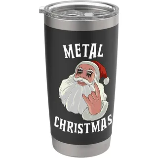 Metall Weihnachten Horn Schild Rocking Santa Christmas Doppelwandiger Edelstahl-Thermobecher