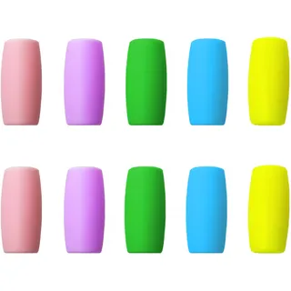 Silikon-Trinkhalm-Spitzen, lebensmittelechte Strohhalm-Düsen für Edelstahl, Metall, Boba, Bubble Tea, Slushy Milchshakes, Strohhalme, 12 mm breit, mehrfarbig, 10 Stück