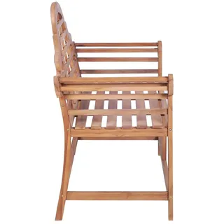 vidaXL Gartenbank 127x58,5x92,5 cm Massivholz Teak - Braun