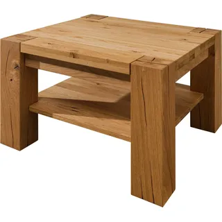 MASSIVMOEBEL24.DE Couchtisch Wildeiche 70x70x45 braun geölt KENT #314 - Braun