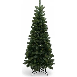 Künstlicher Weihnachtsbaum Schmal 180 cm mit Beleuchtung - Grün