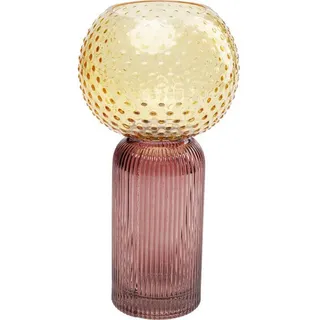 Vase , Gelb, Lila , Glas , 15x30x15 cm , Dekoration, Vasen, Glasvasen